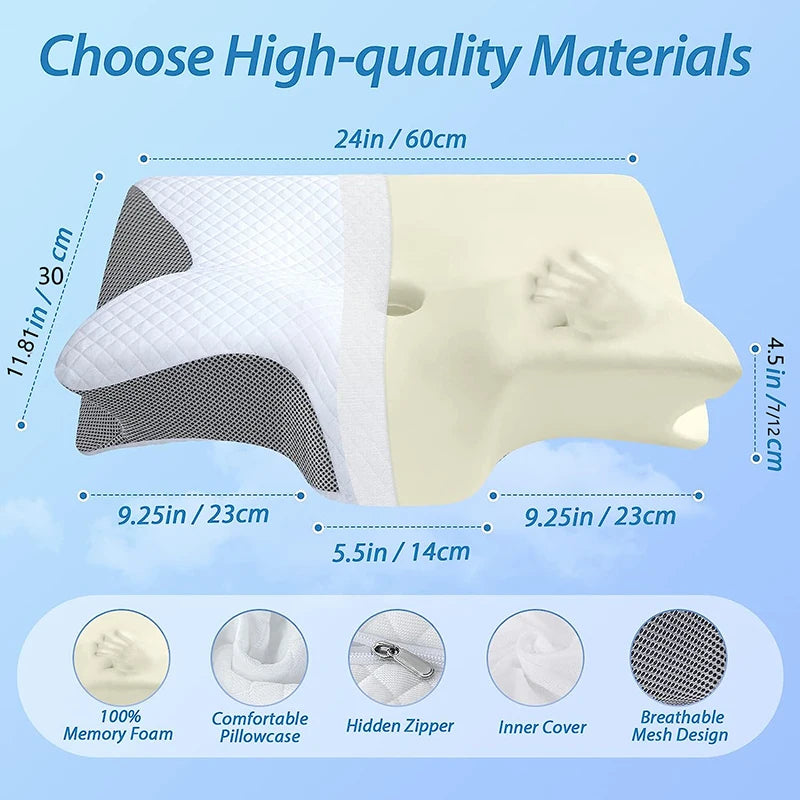 Ergonomic Contour Cervical Support Pillow