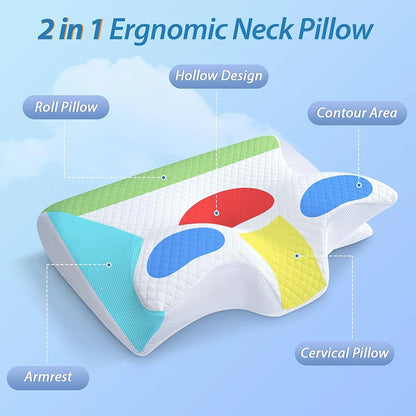 Ergonomic Contour Cervical Support Pillow